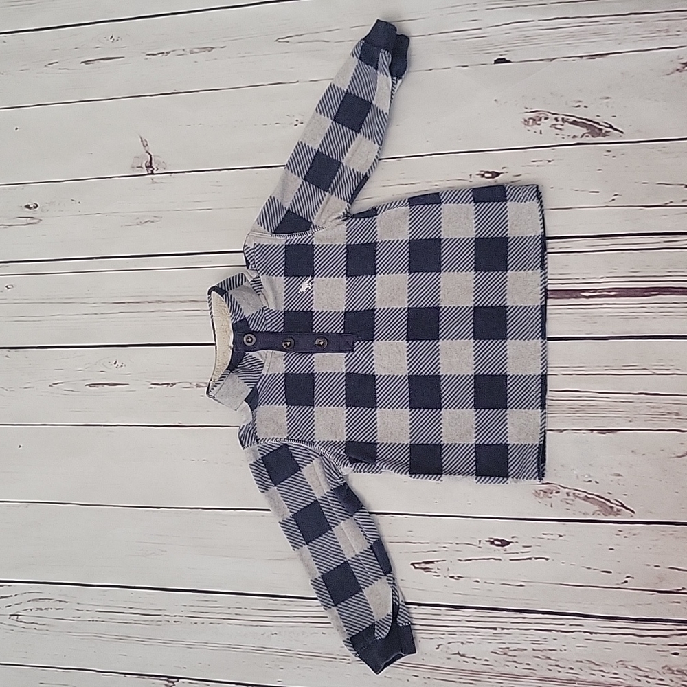 Buffalo Plaid fleece sweater